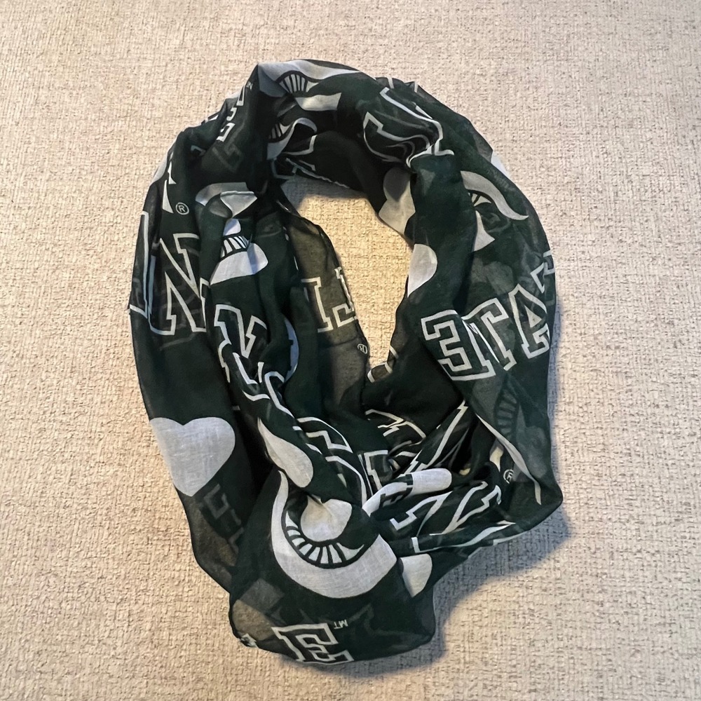 Michigan State Spartans Infinity Scarf Forever Collectibles NCAA Green White